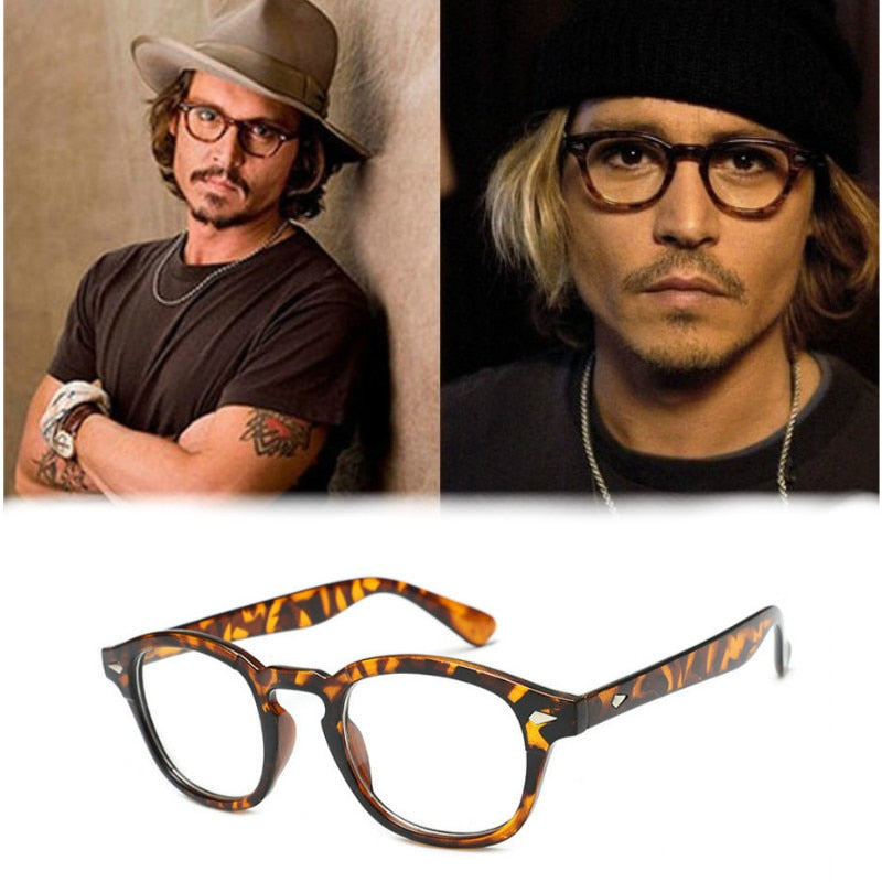 Johnny Depp Computer Glasses Men Retro Vintage Brand Eyeglasses Women