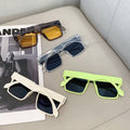Fashion Oversized Square One-piece Sunglasses Women Retro Mirror Lens Eyewear Shades UV400 Men Punk Sun Glasses