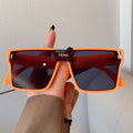 Fashion Oversized Square One-piece Sunglasses Women Retro Mirror Lens Eyewear Shades UV400 Men Punk Sun Glasses