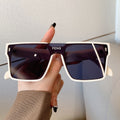 Fashion Oversized Square One-piece Sunglasses Women Retro Mirror Lens Eyewear Shades UV400 Men Punk Sun Glasses