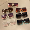 Oversize Square Men Women Sunglasses Fashion Vintage Mirror Shades Eyewear Luxury Brand Designer UV400 Goggle Sun Glasses