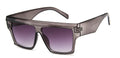Luxury Brand Big Square Sunglasses Women Flat Top Plastic Frame Gradient Lens Oversized Sun Glasses Trendy Popular Black Shades