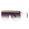 Luxury Gradient Sunglasses Women Trendy Brand One Piece Sun Glasses Rimless Oversized Frame Female Shades UV400