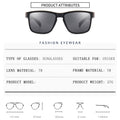 Polaroid Sunglasses Unisex Square Vintage Sun Glasses Famous Brand Sunglases Polarized Sunglasses Oculos Feminino