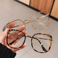 Anti-blue Light Glasses Frame Vintage Large Square Eyeglasses Blocking Blue-ray Oversized Spectacles Frames