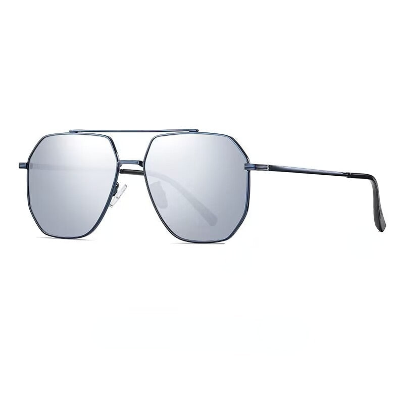 Men's Pilot Sunglasses 2023 New Retro High Quality Metal Frame Night Jollyhola