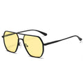Men's Polygonal Double Beam Polarized Sunglasses Aluminum Magnesium Frame Day and Night Color Changing