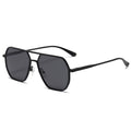 Men's Polygonal Double Beam Polarized Sunglasses Aluminum Magnesium Frame Day and Night Color Changing