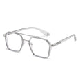 NEW Double Bridge Square Anti-blue Light Glasses Women Men Vintage Transparent Computer Glasses Oversize Frame Eyeglasses