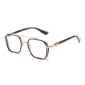 NEW Double Bridge Square Anti-blue Light Glasses Women Men Vintage Transparent Computer Glasses Oversize Frame Eyeglasses