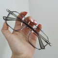 NEW Double Bridge Square Anti-blue Light Glasses Women Men Vintage Transparent Computer Glasses Oversize Frame Eyeglasses