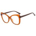 New Fashion Retro Cat Eye Anti Blue Light Glasses For Women Vintage Computer Eyeglasses Oversized Frame Double Blocking Eyewear
