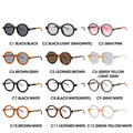 Fashion Retro Oversized Round Sunglasses For Women Men Brand Quality Seven Frame Vintage Designer Sun Glasses Trending Shade