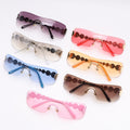 New Ins Rimless One-Pieces Sunglasses Women 2000's Y2k Fashion Sunglass Female Vintage Wrap Around Sun Glasses For Ladies Shades
