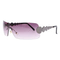New Ins Rimless One-Pieces Sunglasses Women 2000's Y2k Fashion Sunglass Female Vintage Wrap Around Sun Glasses For Ladies Shades