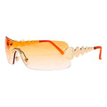 New Ins Rimless One-Pieces Sunglasses Women 2000's Y2k Fashion Sunglass Female Vintage Wrap Around Sun Glasses For Ladies Shades