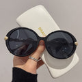 New Vintage Round Frame Sunglasses Gradient Colorful Trendy Fashion Women Female Eyewear Luxury Brand Designer Shades for Ladies
