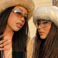 New Y2K WrapAround Sunglasses Women 2000'S Sun Glasses One Piece Punk Sun Goggles Men Shades Eyewear