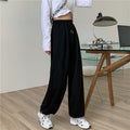 Grey toe-tied sweatpants women loose cover meat leisure running Joker fried street fitness students thin cotton in summer.