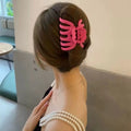 Girl sense bow grab clip back hair clip large shark clip online celebrity  new hairpin headdress.