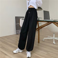 Grey toe-tied sweatpants women loose cover meat leisure running Joker fried street fitness students thin cotton in summer.