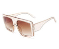 One Piece Shield Square Sunglasses For Women Vintage Oversized Black Pink Sun Glasses Female Luxury Brand Gradient Oculos UV400