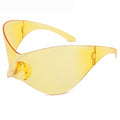 Oversized Punk Y2K Sunglasses Goggle New Women Men Sport Silver Futuristic Sun Glasses Female Rimless Eyeglasses De Sol Oculos