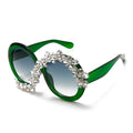 Oversized Round Sunglasses Women Diamond Rhinestone Sunglasses Men Luxury Brand Designer Glasses Eyeglasses Eyewear Vintage