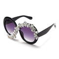 Oversized Round Sunglasses Women Diamond Rhinestone Sunglasses Men Luxury Brand Designer Glasses Eyeglasses Eyewear Vintage