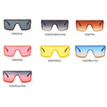 Oversized Square vintage fashion Metal frame brand designer Gradient sunglasses