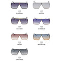 Black Designer One Piece Mental Frame Square Sun Glasses For Man