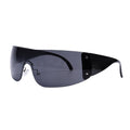 Punk One Piece Sunglasses Goggle Y2k Luxury Brand Wrap Around Sun Glasses 2000's Shades Eyewear UV400 Female Designer Eyeglasses
