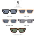 Fashion Small Rectangle Jelly Gray Sunglasses Women Shades UV400 Retro Square Leopard Men Sun Glasses