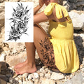 Sexy Flower Temporary Tattoos For Women Body Art Painting Arm Legs Tattoos Sticker Realistic Fake Black Rose Waterproof TattoosJ82505-CLZ147
