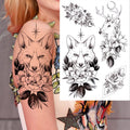 Sexy Flower Temporary Tattoos For Women Body Art Painting Arm Legs Tattoos Sticker Realistic Fake Black Rose Waterproof TattoosJ82505-CHB283X