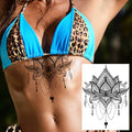 Sexy Flower Temporary Tattoos For Women Body Art Painting Arm Legs Tattoos Sticker Realistic Fake Black Rose Waterproof TattoosJ82505-CLZ164