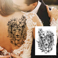 Sexy Flower Temporary Tattoos For Women Body Art Painting Arm Legs Tattoos Sticker Realistic Fake Black Rose Waterproof TattoosJ82505-CHB369X