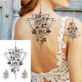 Sexy Flower Temporary Tattoos For Women Body Art Painting Arm Legs Tattoos Sticker Realistic Fake Black Rose Waterproof TattoosJ82505-CHB292X