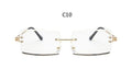 Small Square Rimless Sunglasses Women Eyewear Fashion Brown Clear Shades Glasses Vintage Luxury Brand Sun Glasses Female