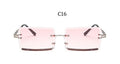 Small Square Rimless Sunglasses Women Eyewear Fashion Brown Clear Shades Glasses Vintage Luxury Brand Sun Glasses Female
