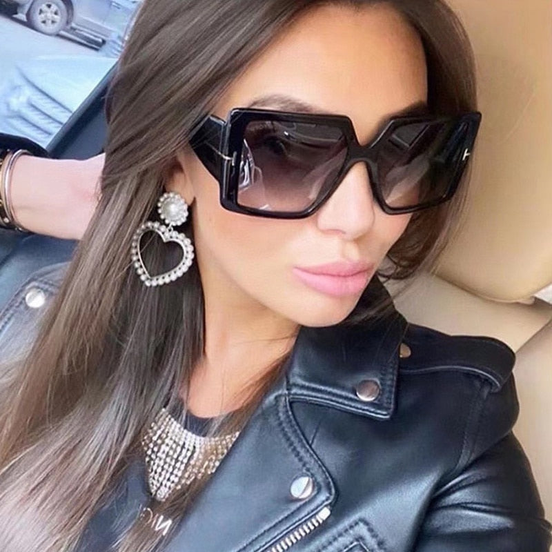 Cam Black- Women's Medium/ Large Square Sunglasses