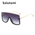 Super Big Frame One Piece Luxury Brand Oversize Retro Shield Sun Glasses