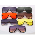 Super Big Frame One Piece Luxury Brand Oversize Retro Shield Sun Glasses