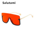 Super Big Frame One Piece Luxury Brand Oversize Retro Shield Sun Glasses