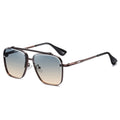 Classic Punk Sunglasses Women Fashion Square UV400 Gradient Lens Men Vintage Brand Design Metal Frame Glasses