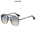 Classic Punk Sunglasses Women Fashion Square UV400 Gradient Lens Men Vintage Brand Design Metal Frame Glasses