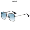 Classic Punk Sunglasses Women Fashion Square UV400 Gradient Lens Men Vintage Brand Design Metal Frame Glasses
