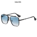 Classic Punk Sunglasses Women Fashion Square UV400 Gradient Lens Men Vintage Brand Design Metal Frame Glasses