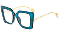 Flower Square Glasses Frames For Women  Trends Luxurious Design Clear Lens Oversize Eyeglasses Fashion Styles