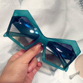 Unqiue Irregular Personality Oversized Sunglasses For Women New Luxury Brand Candy Color Square Green Orange Party Sun Glasses